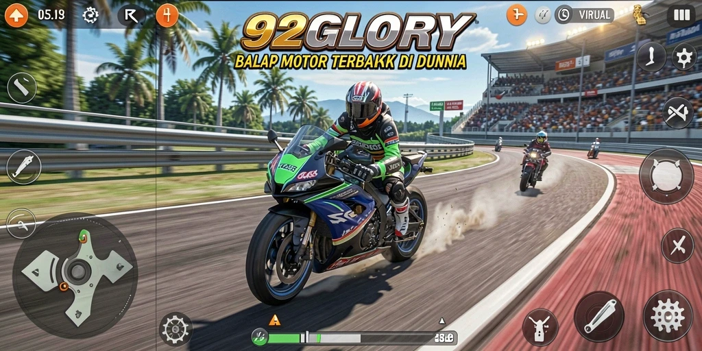 Tampilan gameplay yang seru dan mendebarkan dari 92GLORY