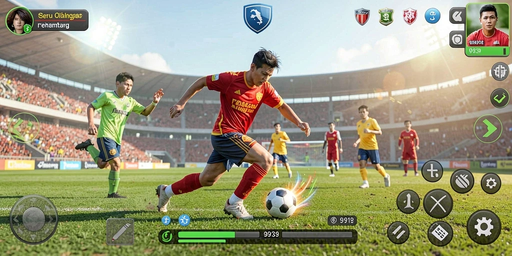 Tangkapan layar gameplay 9939 menunjukkan aksi seru dalam olahraga.