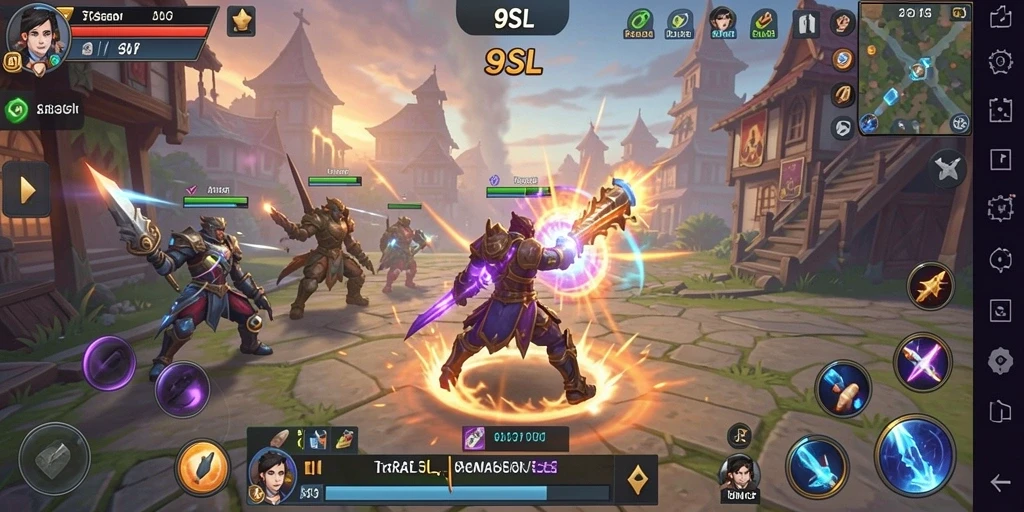 Tangkapan layar 9SL menampilkan pertempuran epik dalam gameplay SLG.