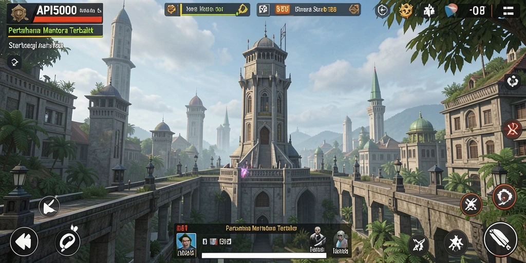 Tampilkan gameplay menara pertahanan yang dinamis dan mendebarkan.