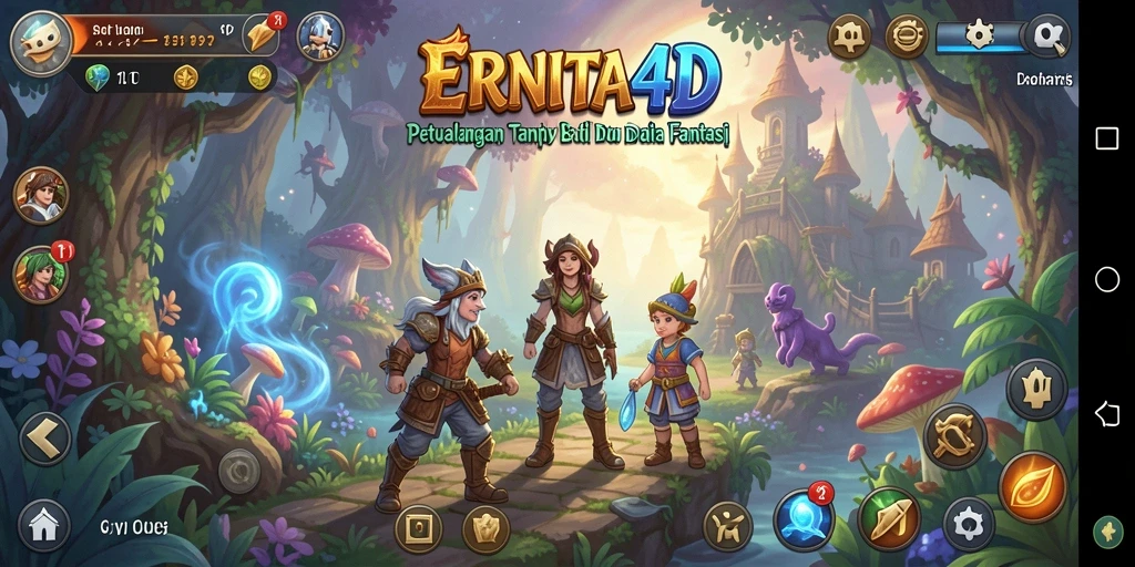 Screenshot gameplay yang menunjukkan petualangan seru di ERNITA4D.
