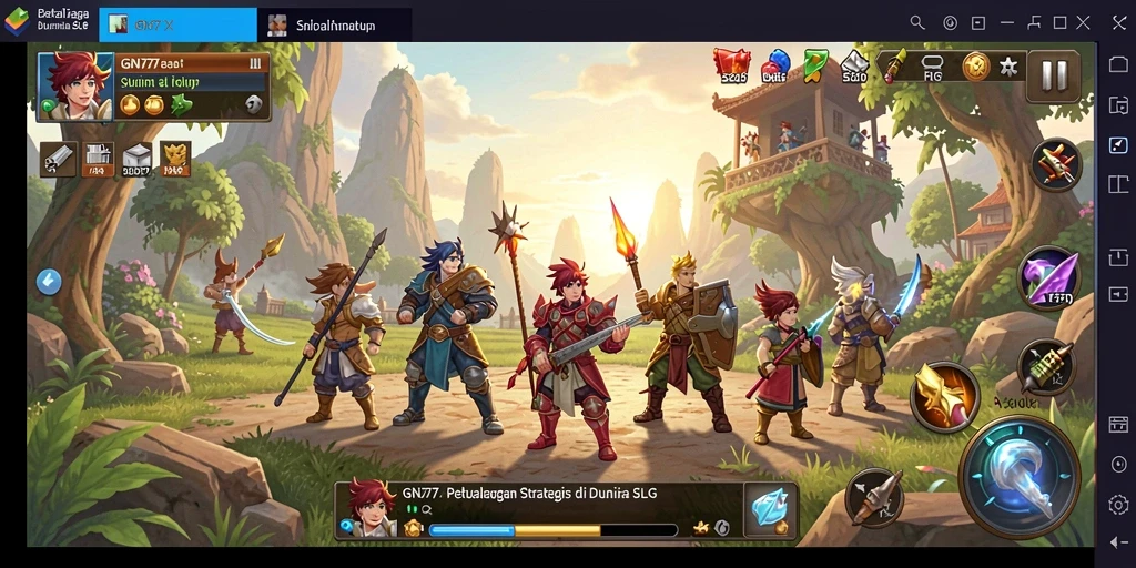 Tampilan gameplay SLG yang menantang dan interaktif di GN777.