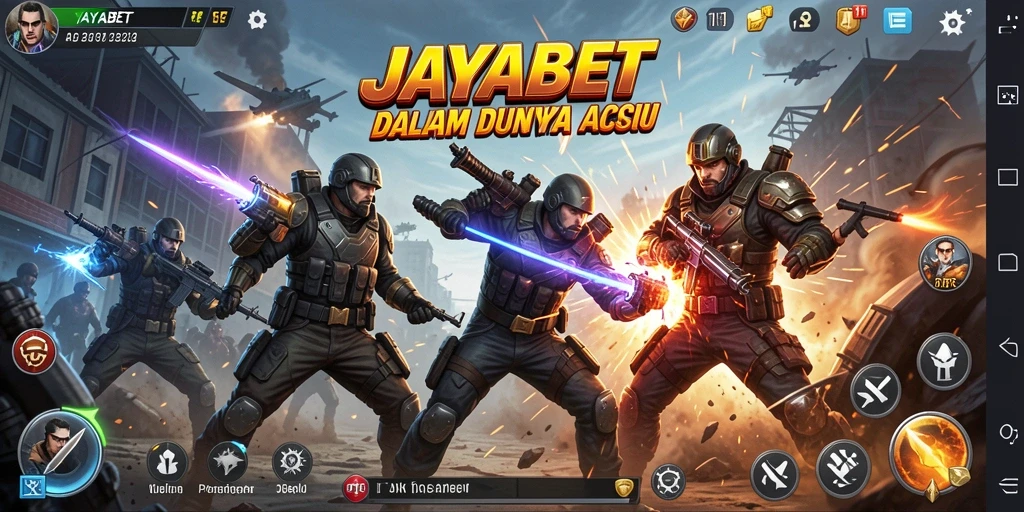 Screenshot utama JAYABET menunjukkan gameplay pertempuran yang mendebarkan.