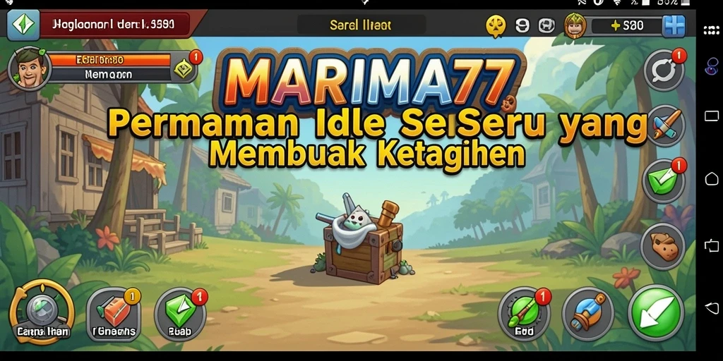 Tampilan gameplay <strong>MARIMA77</strong> yang mengasyikkan dalam genre Idle.