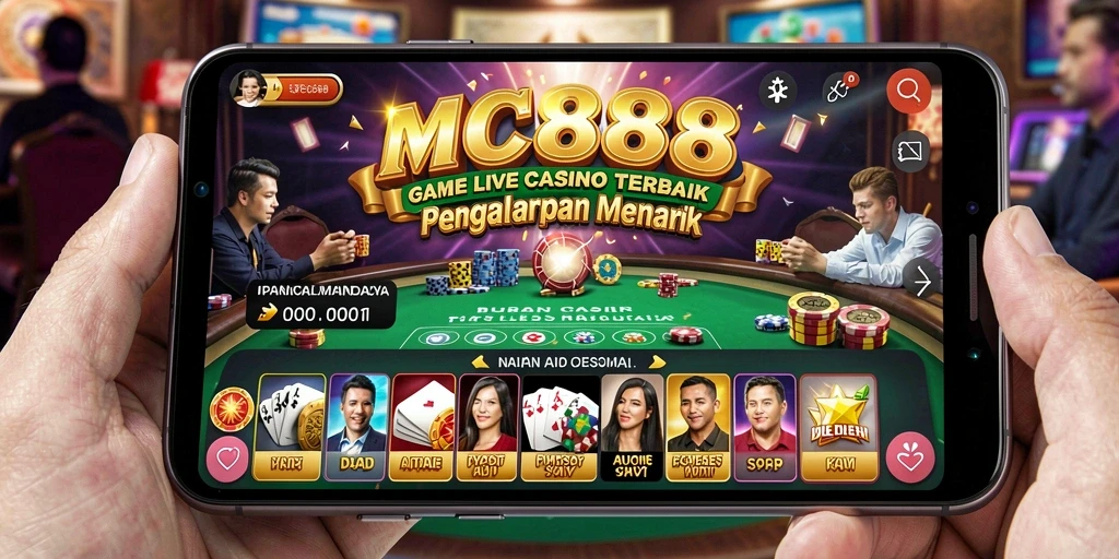 Screenshot gameplay Live Casino yang mendebarkan dan interaktif.