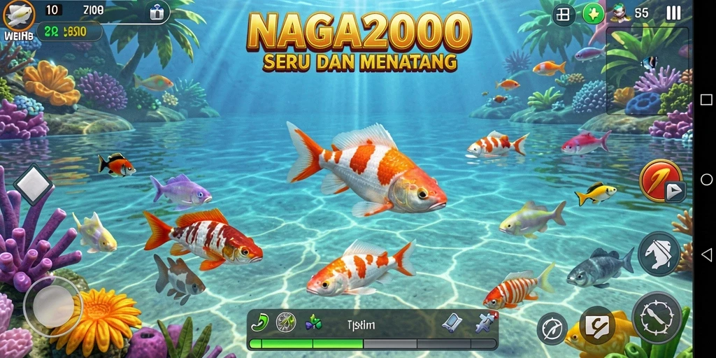 Tampilan gameplay NAGA2000 dengan laga Tembak Ikan yang menegangkan.