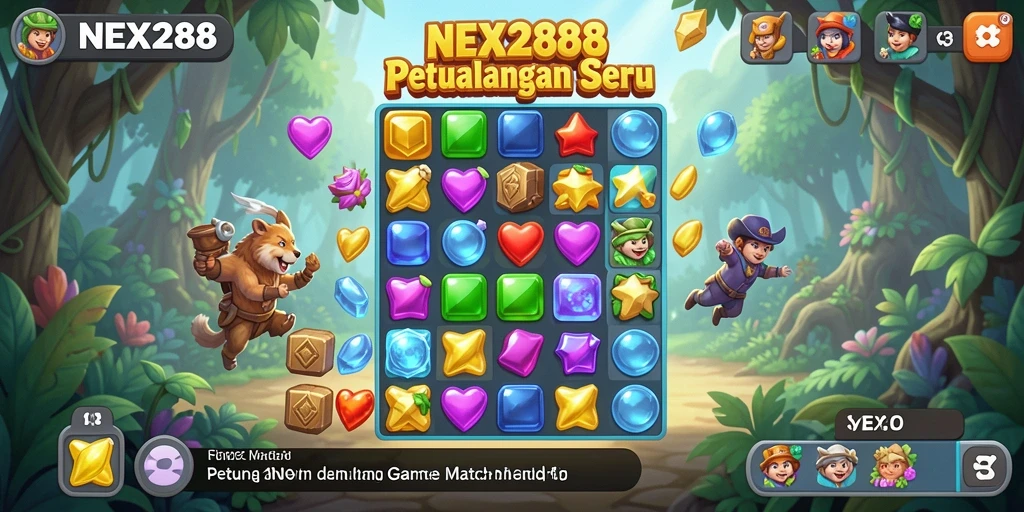 Tampilan gameplay seru dalam NEX288 yang penuh warna.