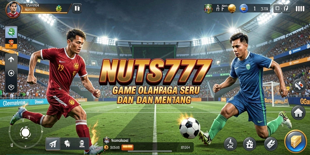 Screenshot NUTS777 menampilkan gameplay olahraga yang mendebarkan.