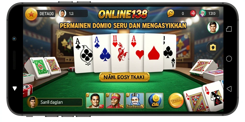 Tampilan gameplay seru dalam permainan Domino ONLINE138.