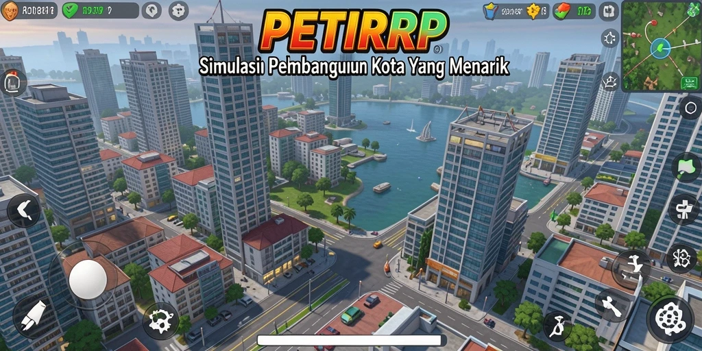 Screenshot menampilkan gameplay simulasi kota yang menarik.
