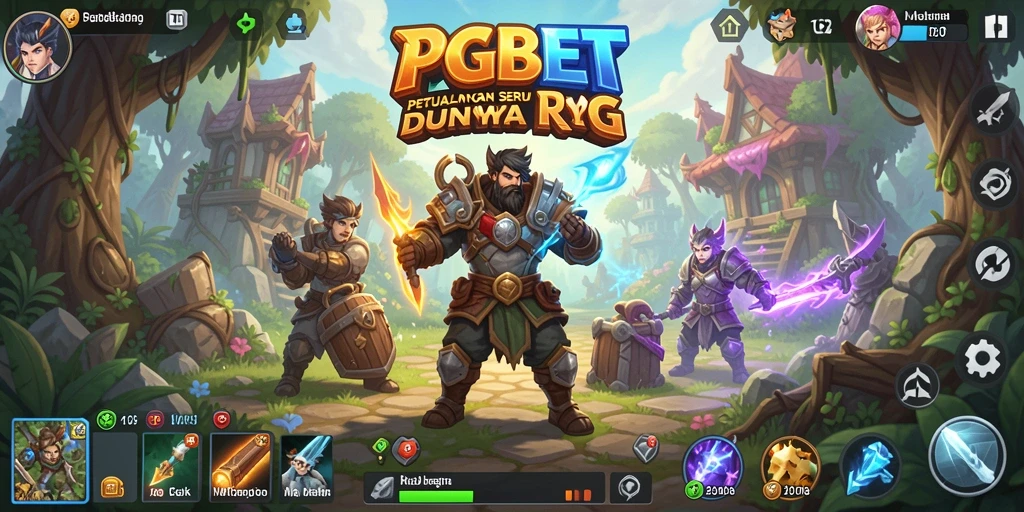 Screenshot PGBET menunjukkan aksi pertarungan seru di dunia fantasi.