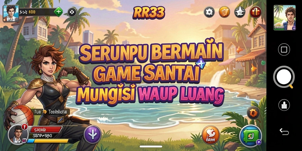 Tampilan gameplay <strong>RR33</strong> yang cerah dan penuh warna.