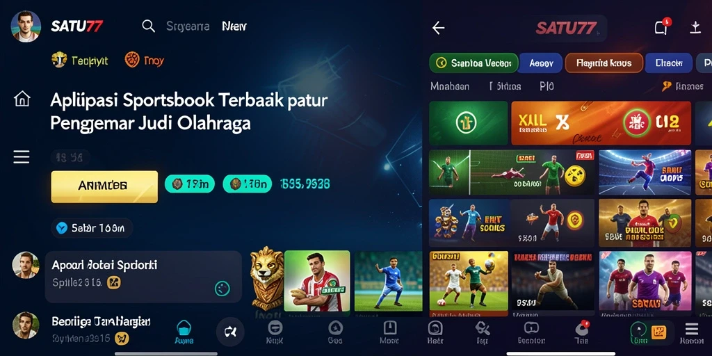 Tampilan gameplay yang menarik dalam Sportsbook SATU77.