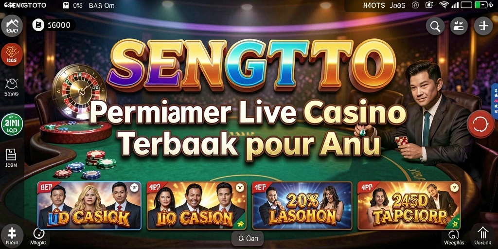 Screenshot gameplay Live Casino di SENGTOTO dengan dealer profesional.