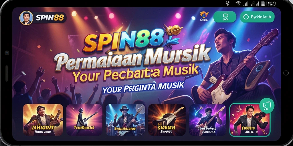 Screenshot gameplay SPIN88 yang menarik dengan elemen musik seru.
