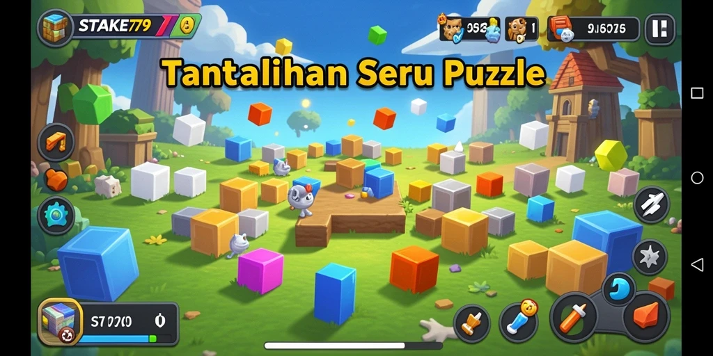 Tampilan gameplay menarik dari STAKE779 dengan teka-teki yang penuh warna.