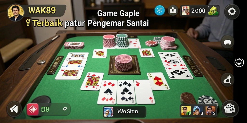 Gameplay seru WAK89 yang menampilkan kartu Gaple.