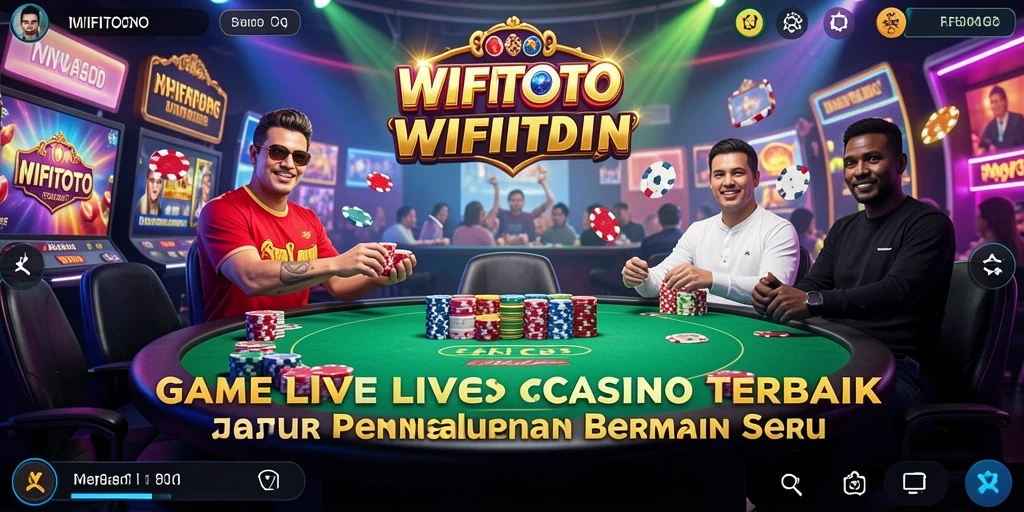 Tampilan gameplay seru di WIFITOTO dengan dealer langsung.